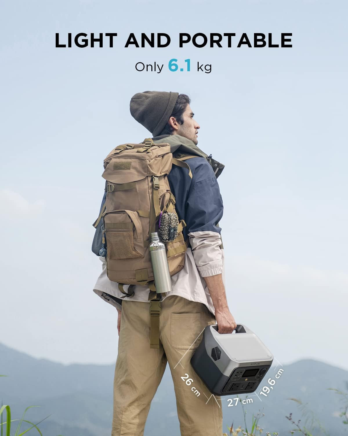 Portable Power Station RIVER 2 MAX, 512Wh Lifep04 Battery