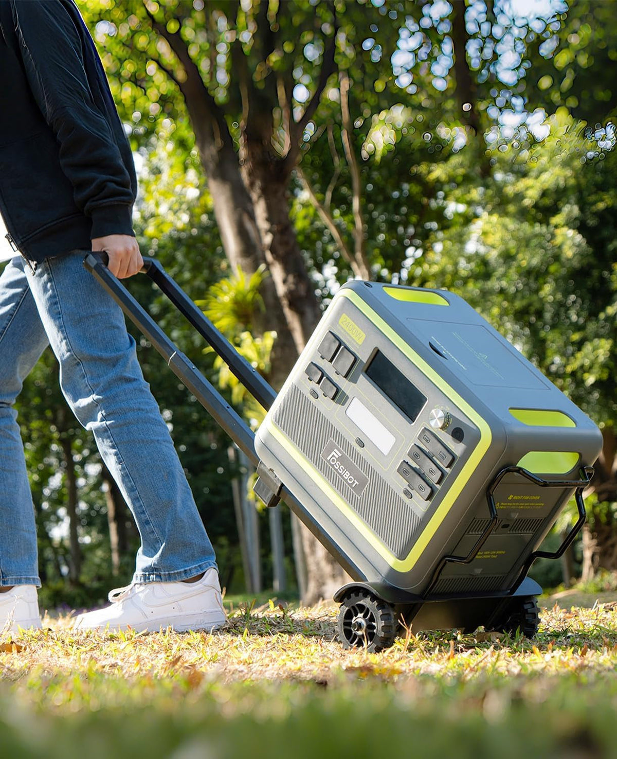 F2400 Portable Power Station Update Lightweight, Silent, and Efficient UPS with 2048Wh Lifepo4,3 X 240V AC Outputs 2400W,100W USB-C Output, Solar Generator for Rv/Camping/Home/Emergency