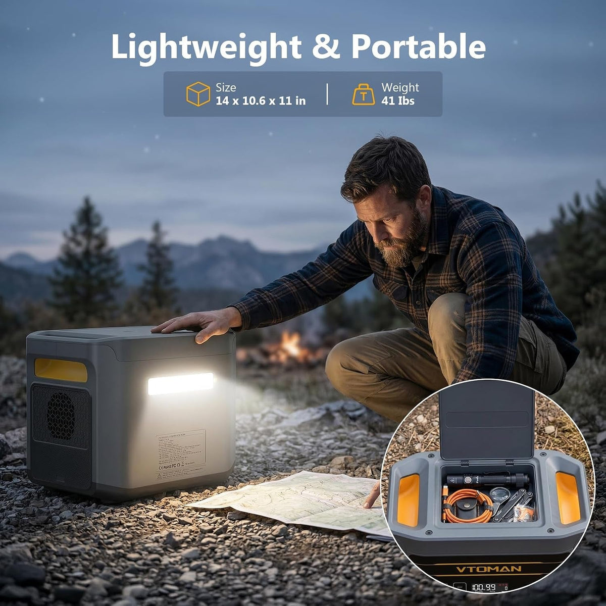 Flashspeed 2400 Portable Power Station with 2 * 200W Pro Solar Panel