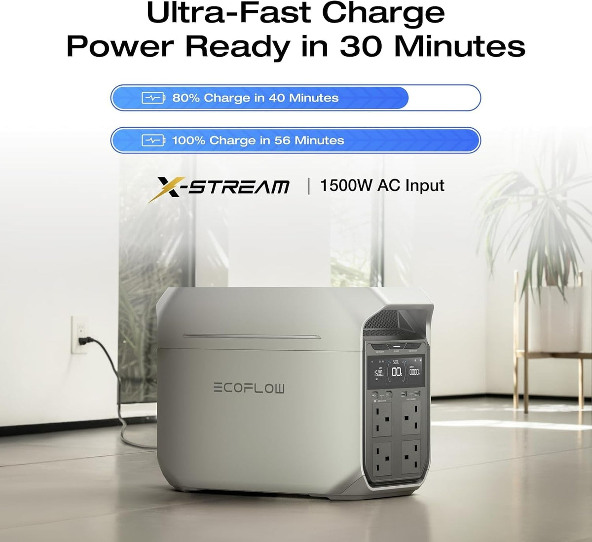 Portable Power Station DELTA 3 Plus, 1024Wh Lifepo4 Battery