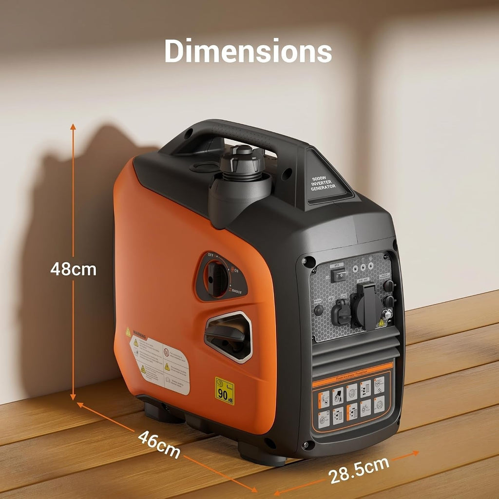 2000W Petrol Inverter Generator, Silent Portable for Camping
