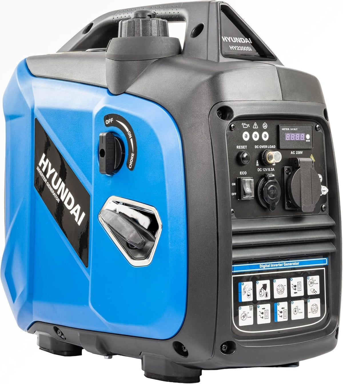 2.0Kw Petrol Inverter Generator, 1.8Kw Continuous Power, Pure Sine Wave, 62Dba Noise, Portable Power for Camping and Caravans
