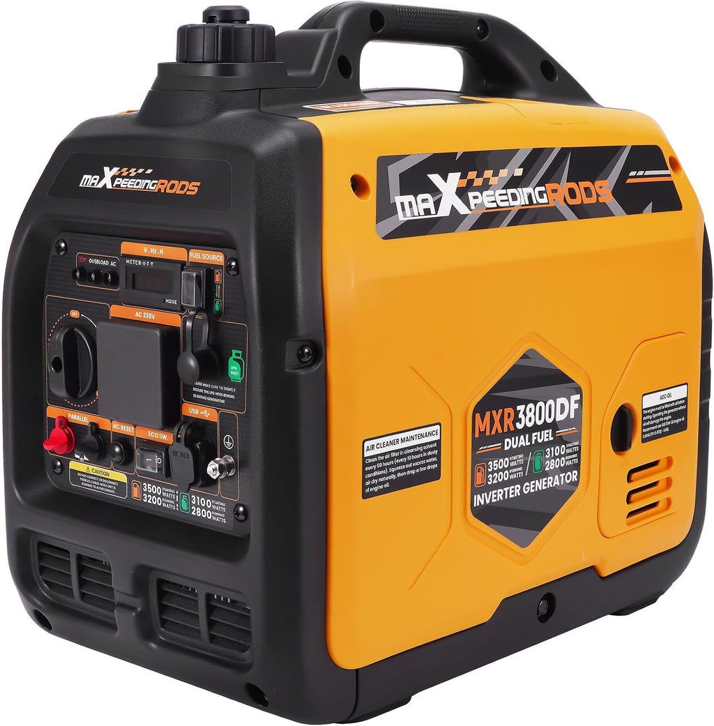 3500W Dual Fuel Inverter Generator Portable Digital Meter