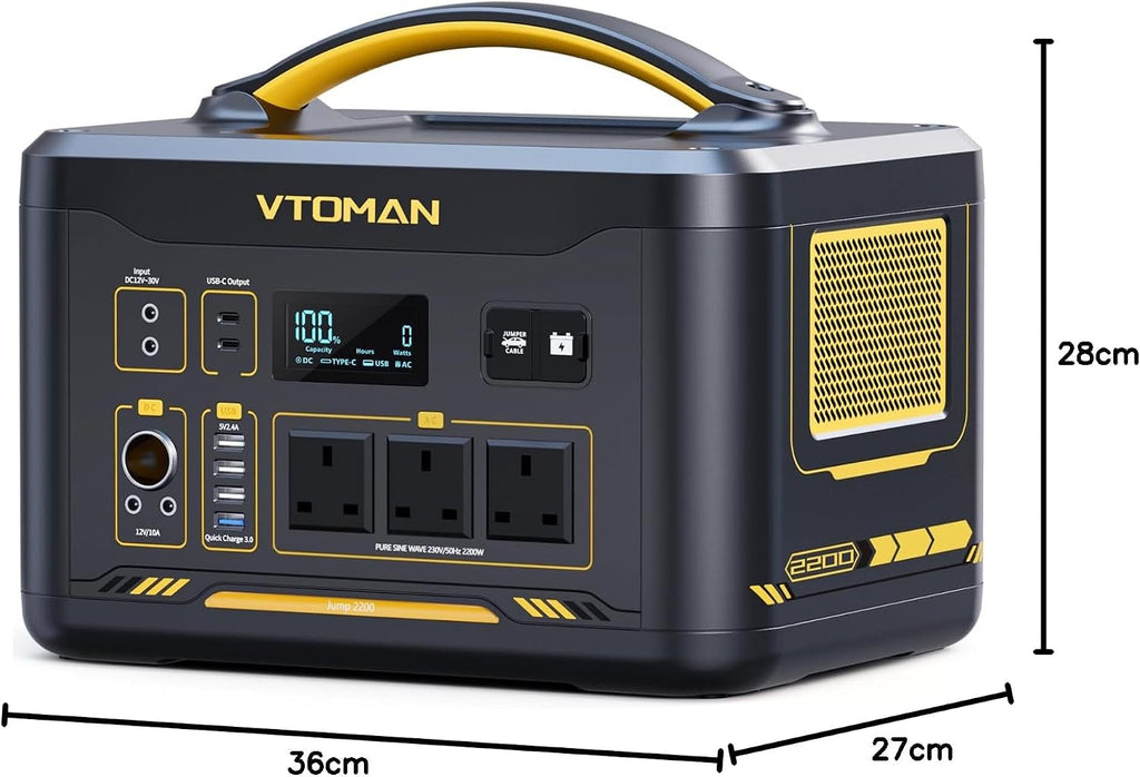 Jump 2200 Portable Power Station with 2200W/1408Wh Lifepo4 Battery