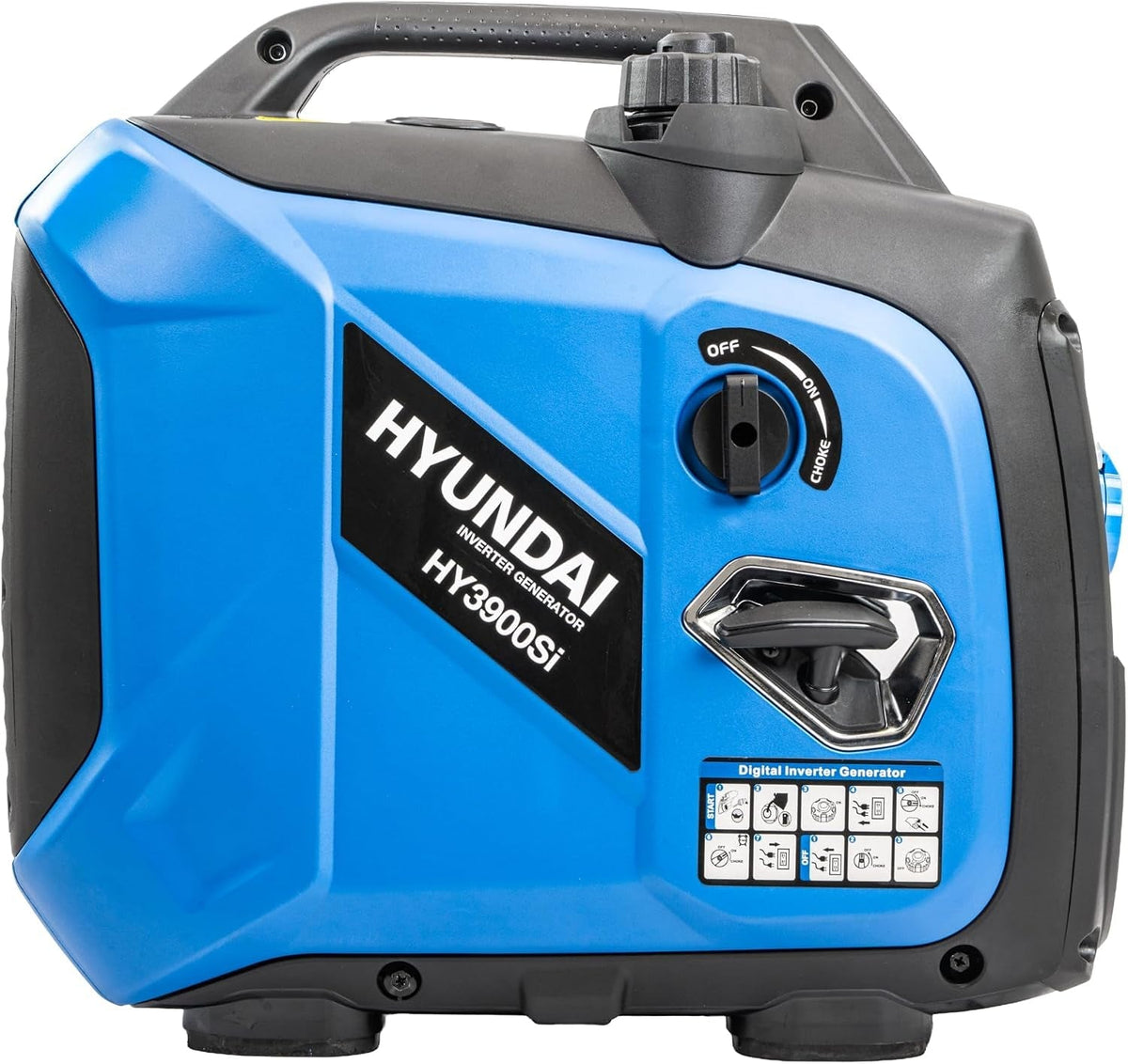 3.3Kw / 3300W Petrol Inverter Generator, 3.0Kw Continuous, Recoil Start, Pure Sine Wave, 16A Industrial Socket Low Noise Power for Caravans & Motorhomes