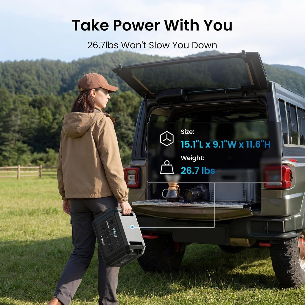 Mega 1 Lite Solar Generator with 240W Panel, 1024Wh Power Station
