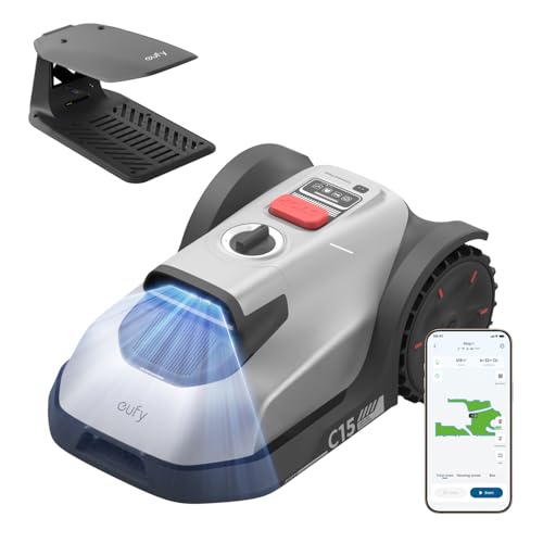 eufy Robot LawnMower C15 without Boundary Cable with eufy New 2026 Robot Vacuum Cleaner With Mop,C28 Omni, HydroJet Self-Cleaning Roller Mop