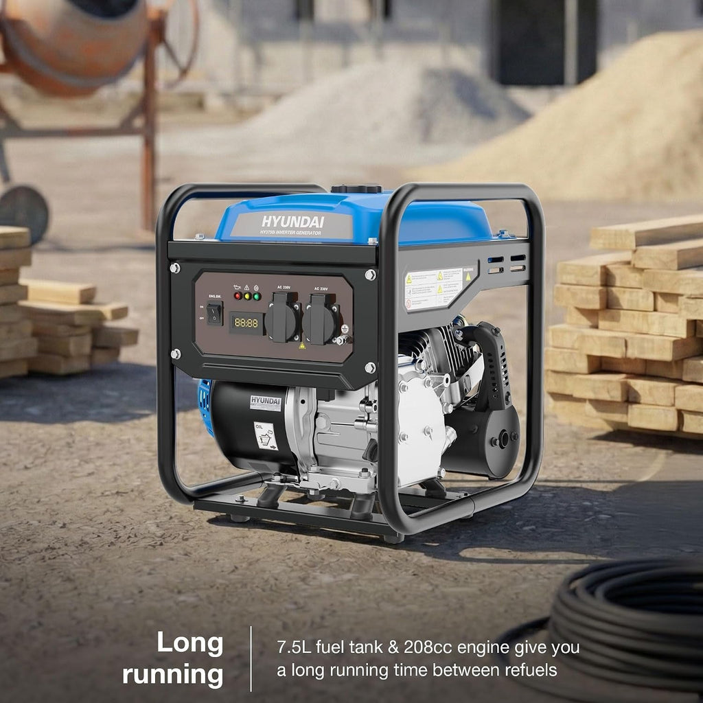 3.3Kw / 3300W Petrol Open Frame Inverter Generator, Recoil Start, 3.0Kw Continuous, 7.5L Long-Run Tank, Pure Sine Wave