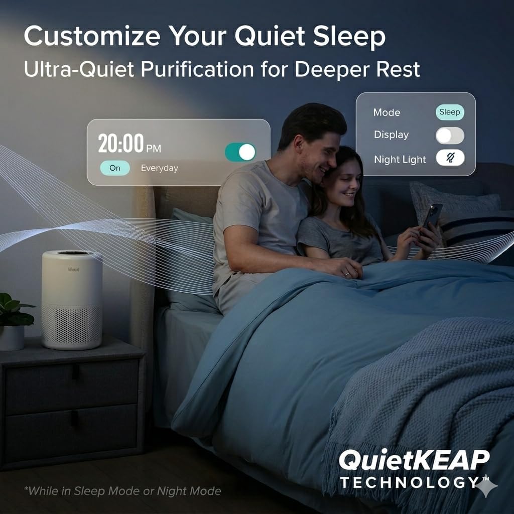LEVOIT Core 200S Smart HEPA Air Purifier, 64m² Coverage - App & Alexa Control, Removes 99.97% Pollen, Dust, Odour & Smoke