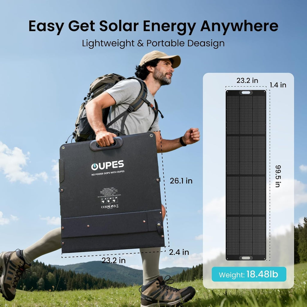 Exodus 2400 Solar Generator with 480W Panel, 2232Wh/2400W AC Output