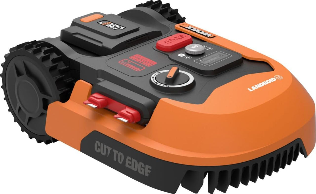 WORX Landroid M700+ WR167E Robot Lawn Mower for medium gardens up to 700m2/Cut to edge Automatic robotic lawn mower with app control, wifi