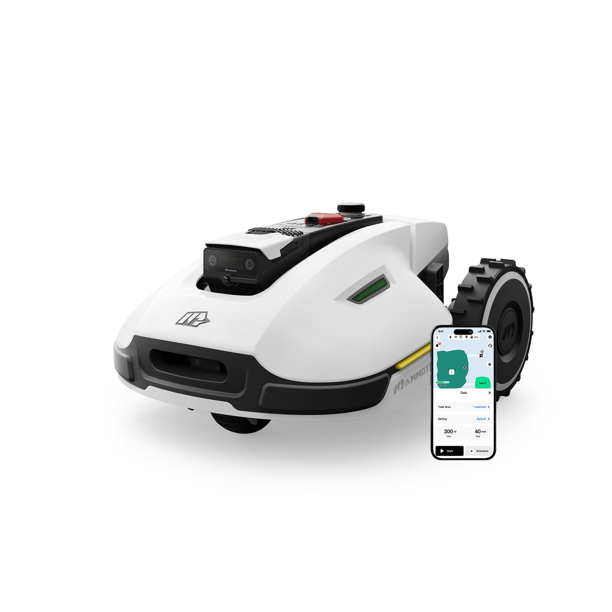 MAMMOTION YUKA 3000 Robot Lawn Mower, Perimeter Wire free,Recommended 3000 m, Max.4000 m,Equipped with Ultrasense Al vision, Handles 45% slopes Cutting Heights 20-90mm, Automatic Mapping
