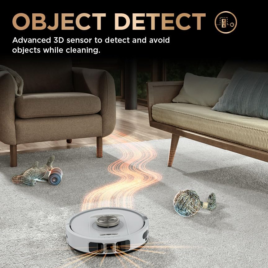 Shark PowerDetect Robot Vacuum and Mop - 3D LiDAR Navigation - White