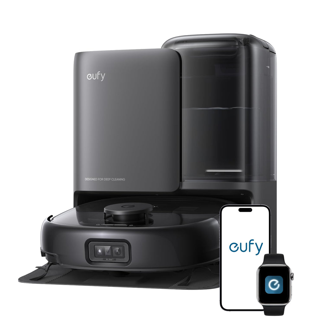 eufy E25 Omni, Robot Vacuum Cleaner with Mop,HydroJet Self-Clean Roller Mop