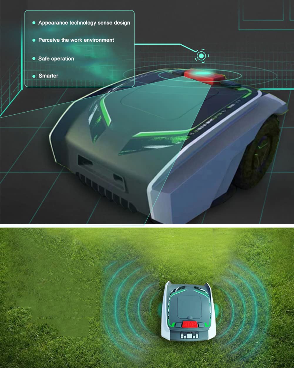 NAMVI Robot Lawnmower for Lawns up to 1500m2 with 25% Slope, Ultra Quiet, Intelligent Satellite Navigation Lawn Mower Robot for Large Lawns that Mows by Itself Diy