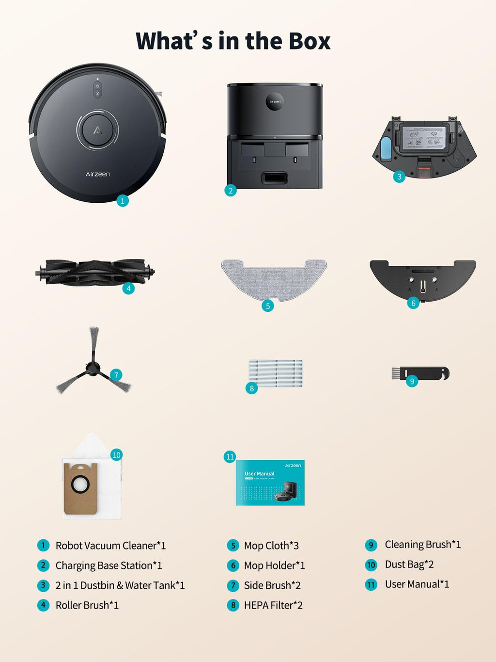 Robot Vacuum Cleaner with Mop, 10000Pa Self-Emptying Robot Vacuum and Mop, Laser Navigator with Smart Mapping Robot Vacuum,180Min Runtime, Schedule, App Alexa Voice Control for Pet Hair/Carpet,Q10 Pro