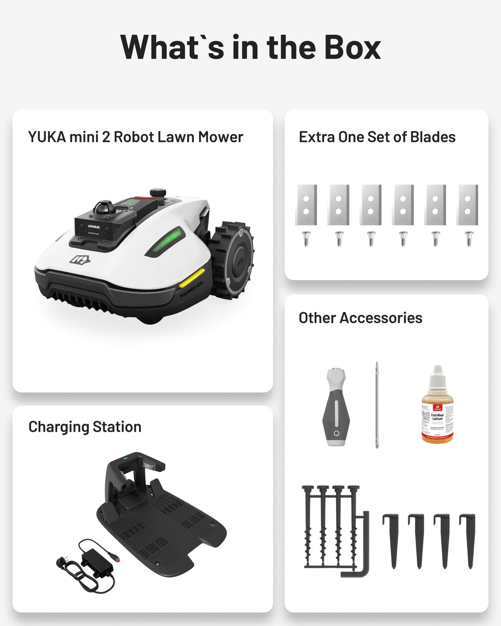 YUKA mini 2 800 LiDAR Perimeter Cordless Robot Lawn Mower