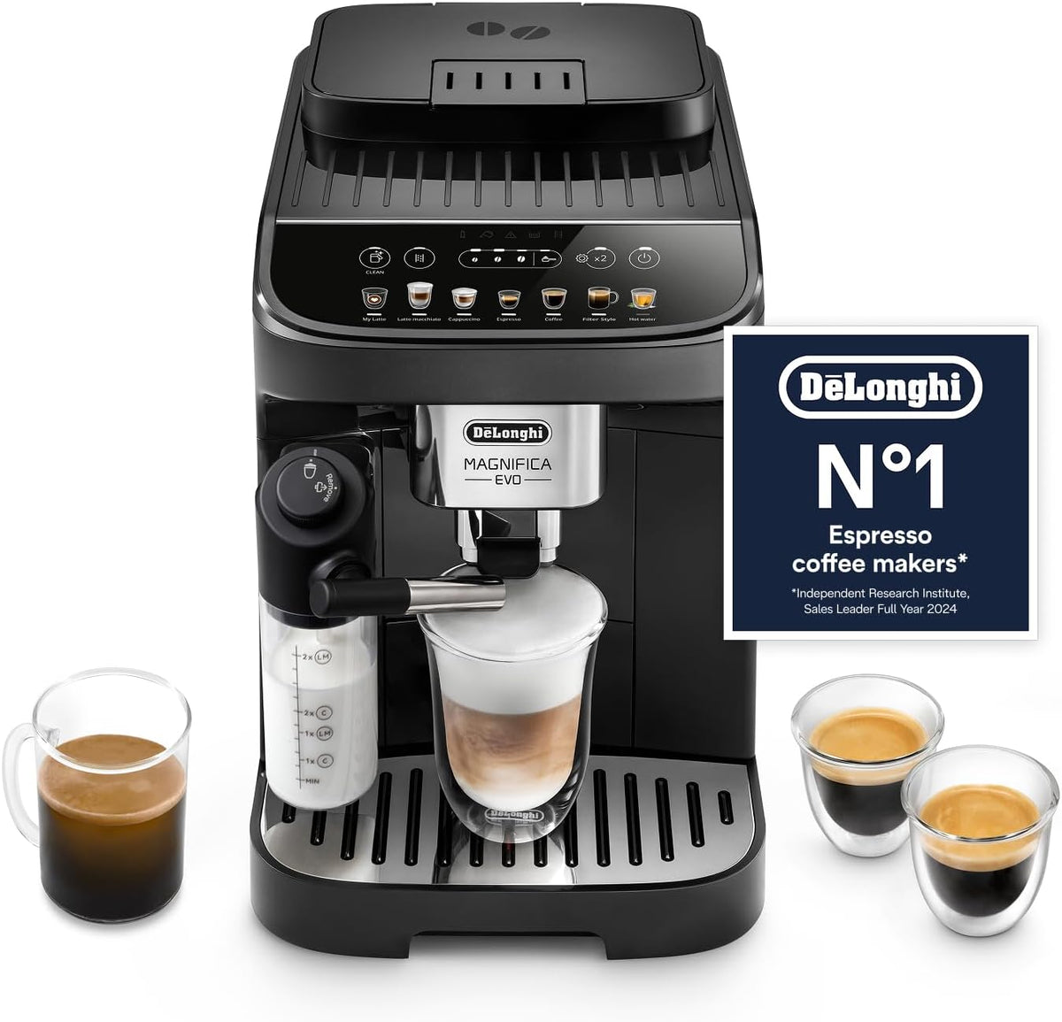 De'Longhi Magnifica Evo Next - Automatic Coffee Machine 13 Drinks Titanium