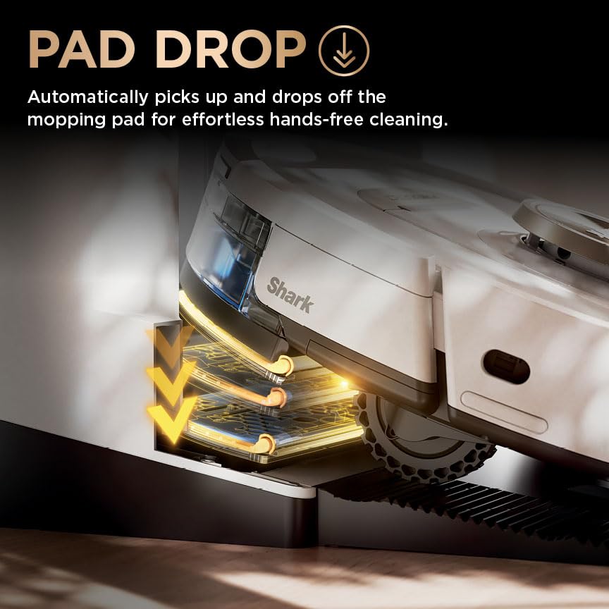 Shark PowerDetect Robot Vacuum and Mop - 3D LiDAR Navigation - White