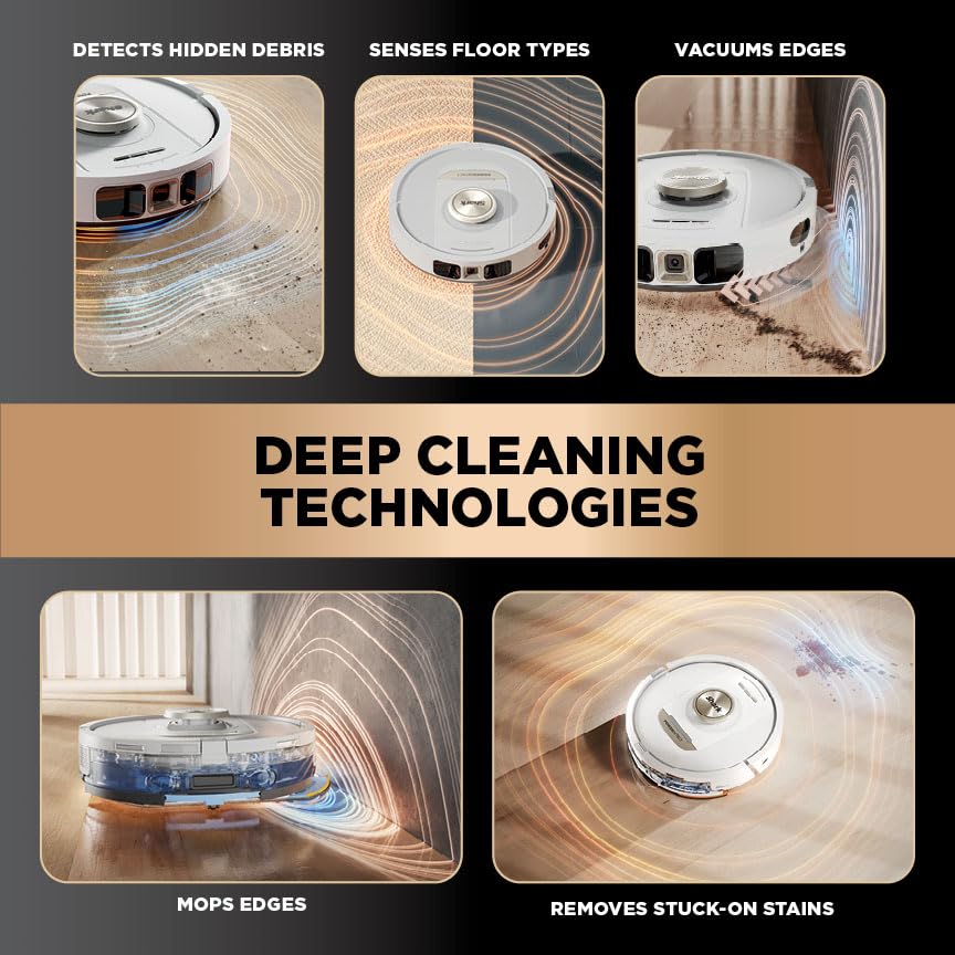 Shark PowerDetect Robot Vacuum and Mop - 3D LiDAR Navigation - White
