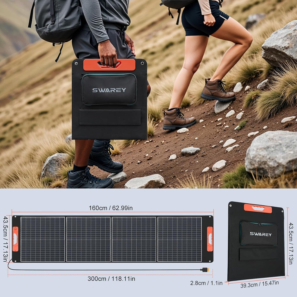 Portable Power Station S1000 with 100W Solar Panel, Solar Generator 725Wh, 2X 1000W (1500W Surge) AC Outlets, 2X 65W USB-C PD Ports for Outdoors Camping Travel RV Home