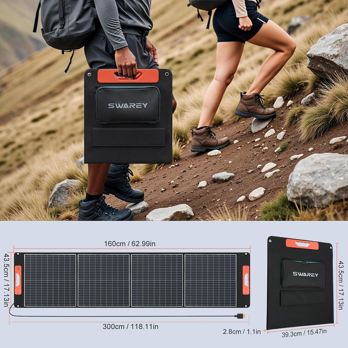 Portable Power Station S1000 with 100W Solar Panel, Solar Generator 725Wh, 2X 1000W (1500W Surge) AC Outlets, 2X 65W USB-C PD Ports for Outdoors Camping Travel RV Home