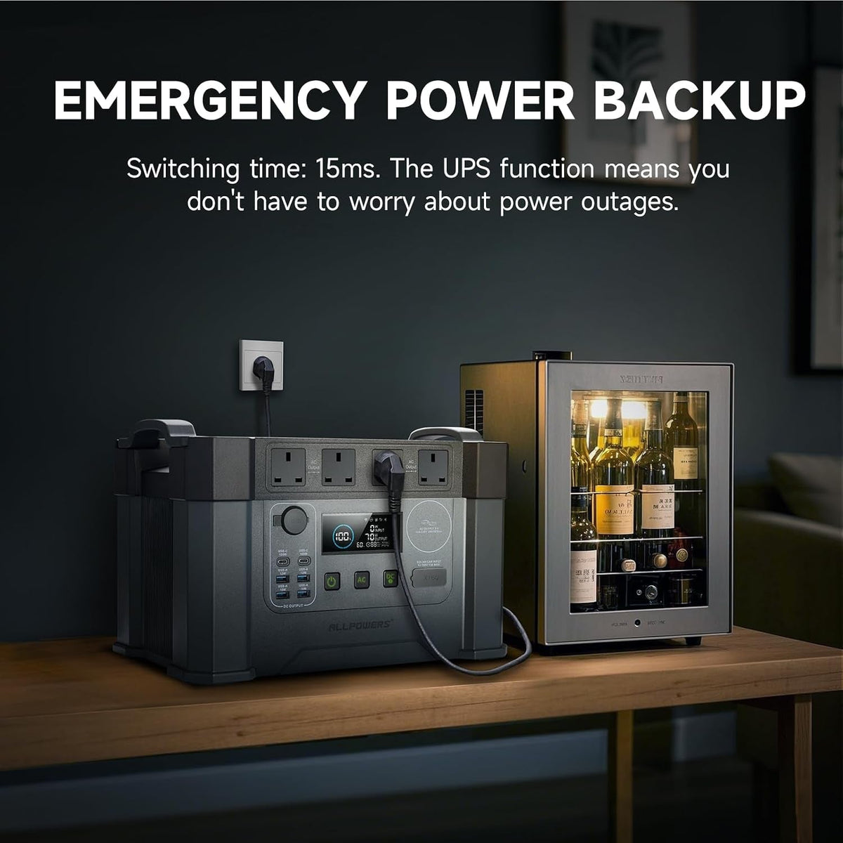 S2000 Pro Portable Power Station, 1451Wh 2400W AC Solar Generator
