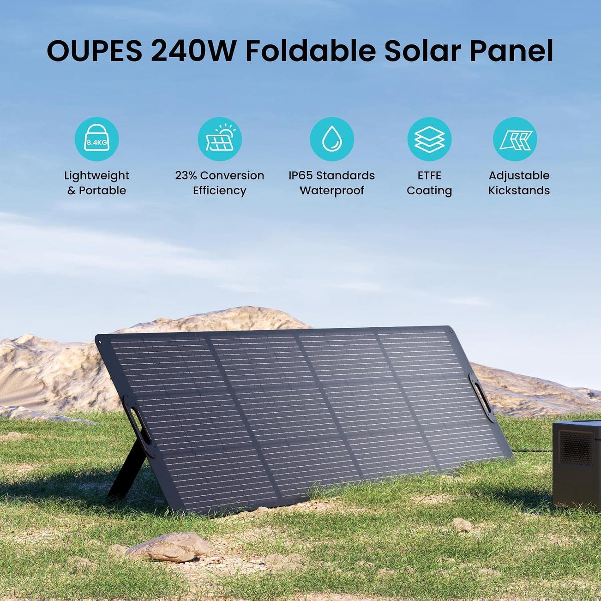 Mega 1 Lite Solar Generator with 240W Panel, 1024Wh Power Station