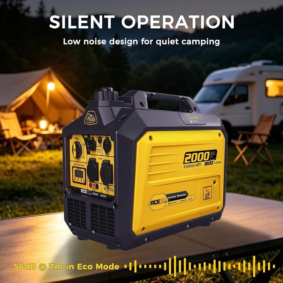 2000 Watt Petrol Inverter Generator Silent Pure Sine Wave