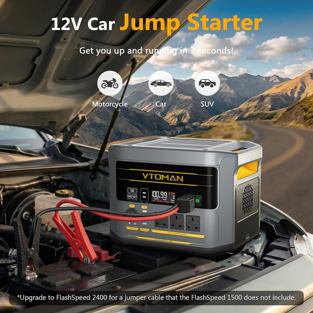 Flashspeed 2400 Portable Power Station with 2 * 200W Pro Solar Panel