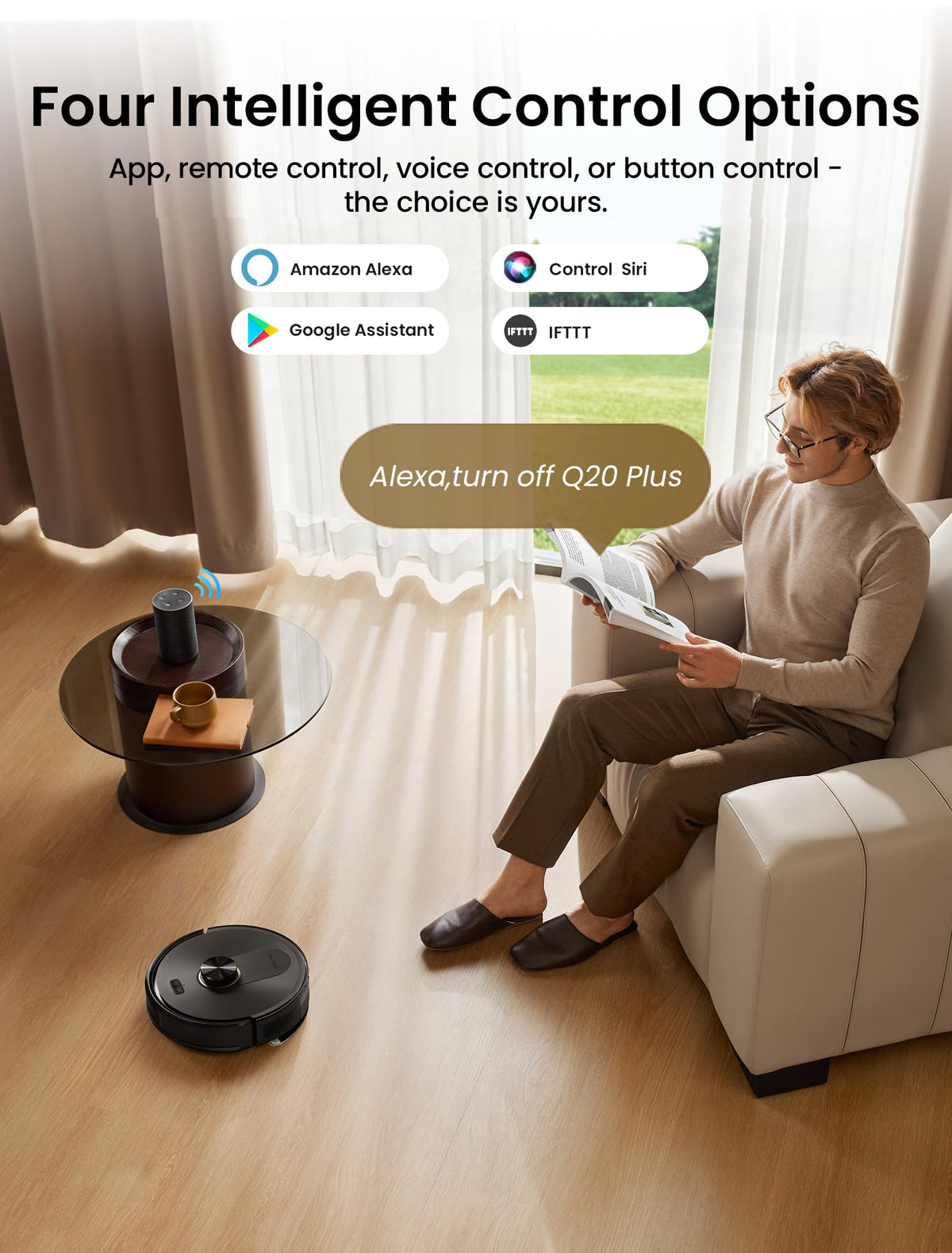 Proscenic Q20Plus Robot Vacuum and Mop, 200-Minute Runtime, 10000Pa