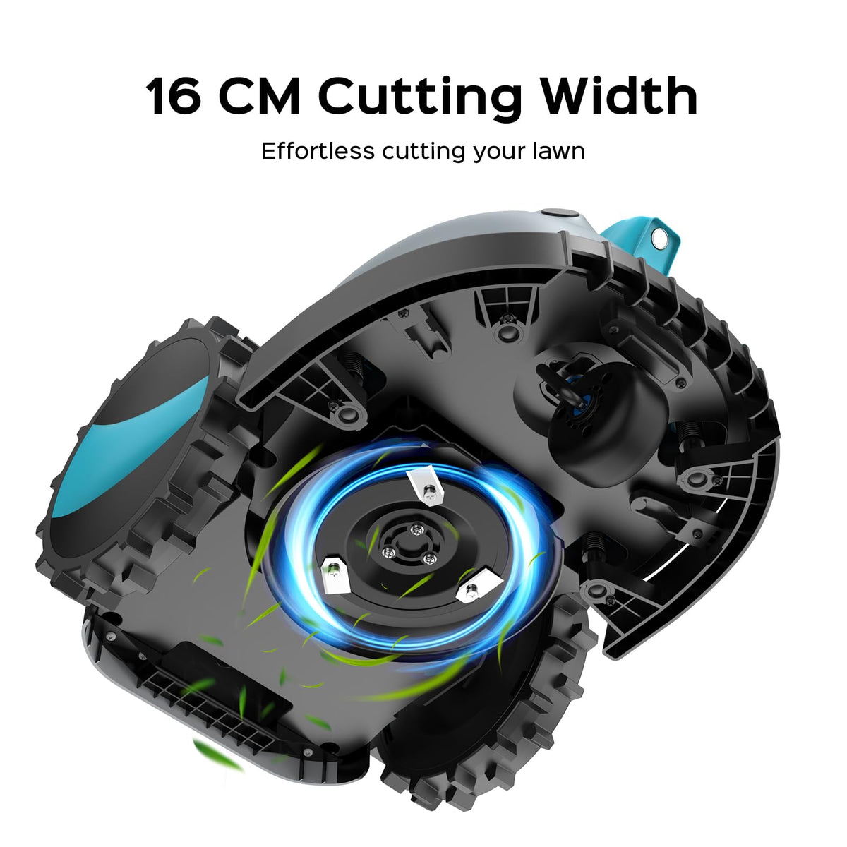 YARDCARE V100 Robot Lawnmower without Boundary, Vision Navigation, 150 Obstacle Dectection,Adjustable Cutting Height,Magnetic Wires,Robotic Lawnmower with 4Ah Battery-Ideal for Small Lawns up to 150m²