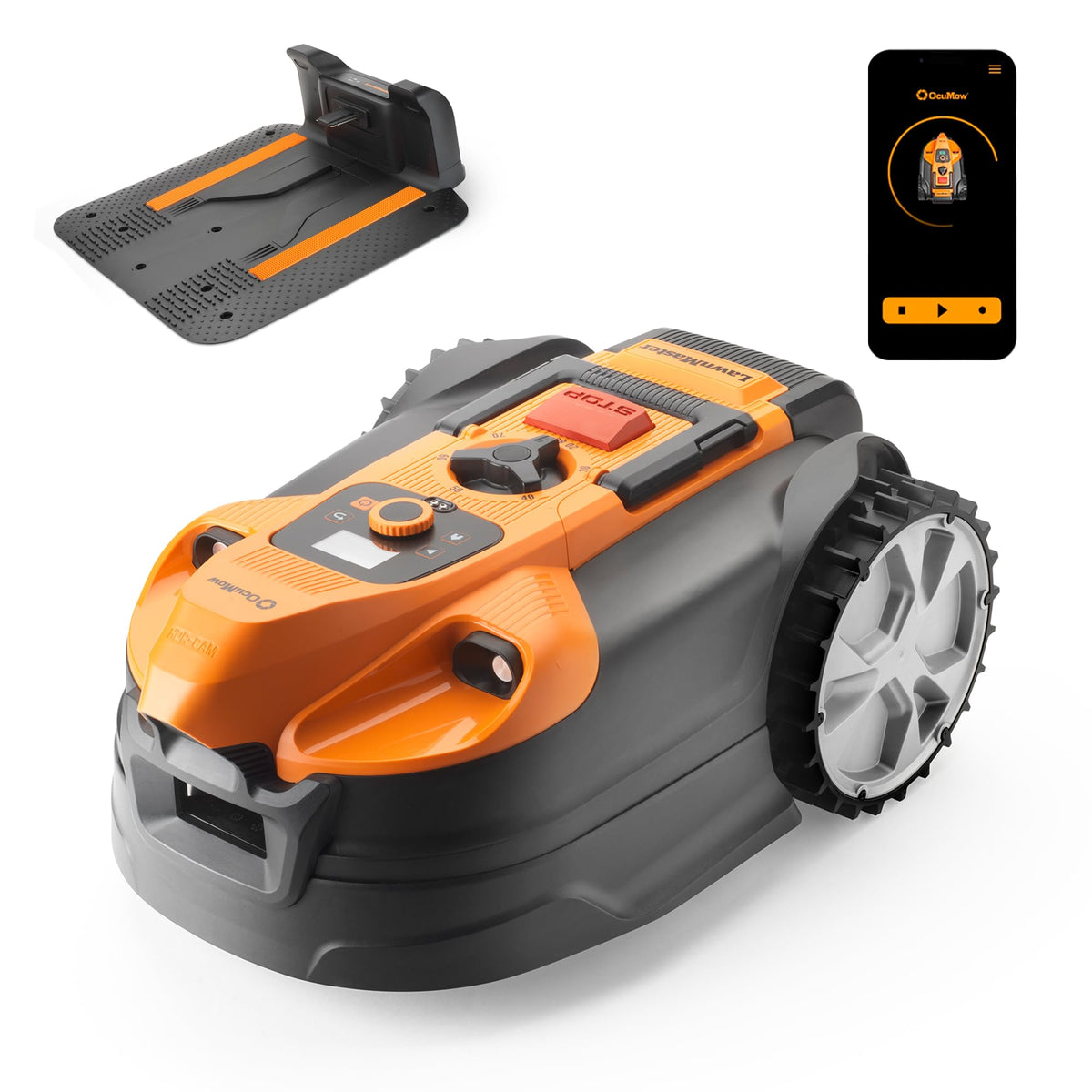 LawnMaster OcuMow 18 Vision Robot Lawnmower, Charging Station & App, 800m2