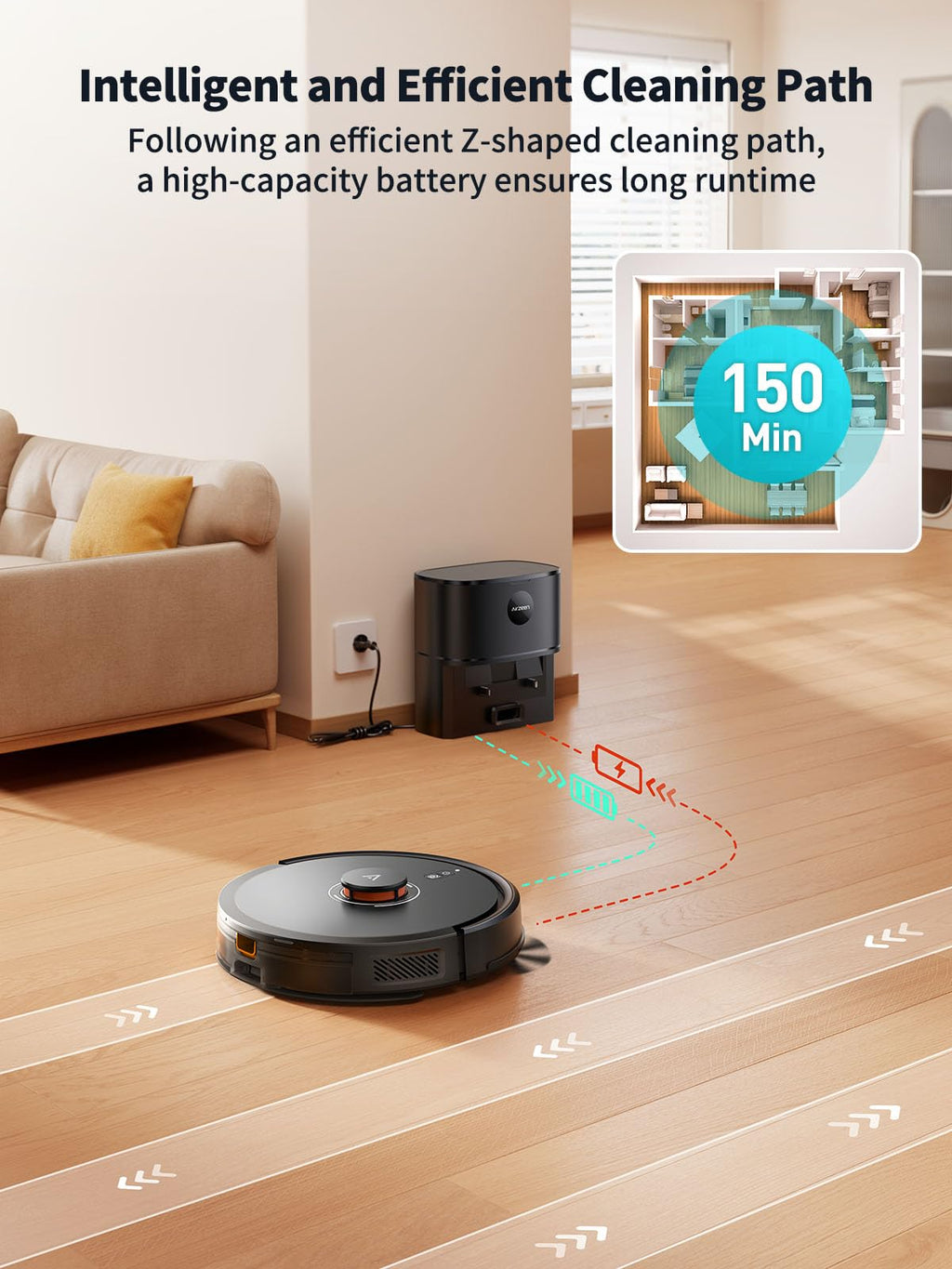 Robot Vacuum Cleaner with Mop, 10000Pa Self-Emptying Robot Vacuum and Mop, Laser Navigator with Smart Mapping Robot Vacuum,180Min Runtime, Schedule, App Alexa Voice Control for Pet Hair/Carpet,Q10 Pro