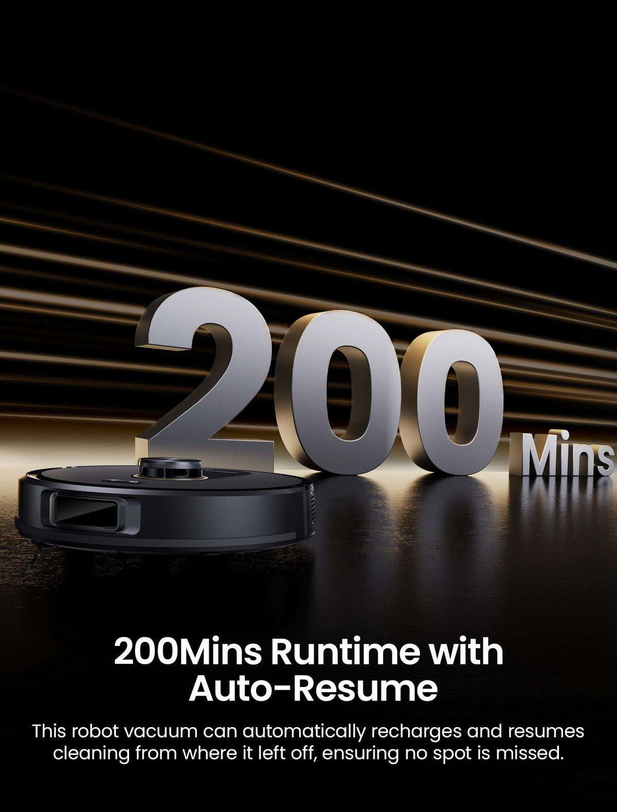 Proscenic Q20Plus Robot Vacuum and Mop, 200-Minute Runtime, 10000Pa