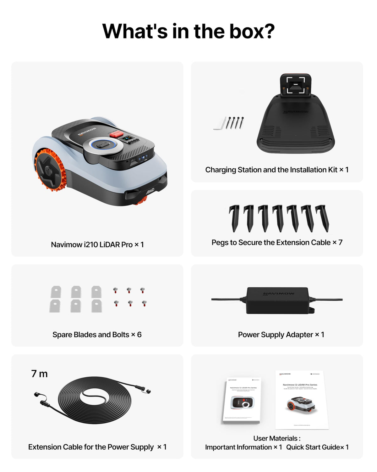 Segway Navimow i210 LiDAR Pro Robotic Lawn Mower, Rec. 1000 m²
