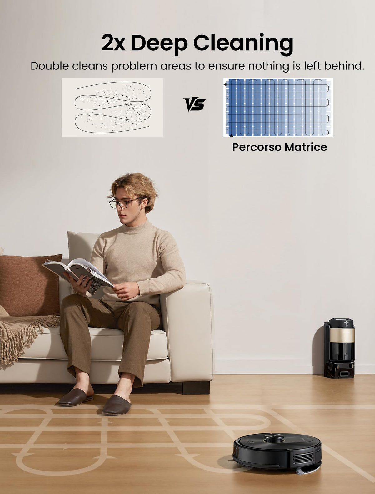 Proscenic Q20Plus Robot Vacuum and Mop, 200-Minute Runtime, 10000Pa