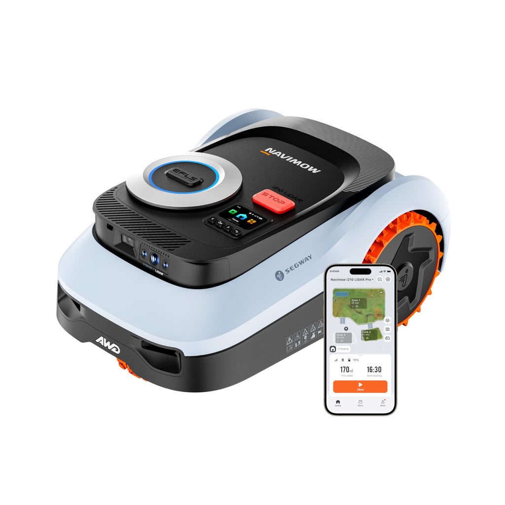 Segway Navimow i210 LiDAR Pro Robotic Lawn Mower, Rec. 1000 m²