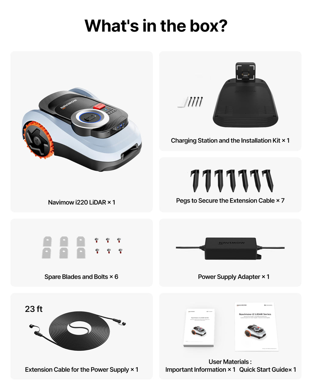 Segway Navimow i220 LiDAR Robotic Lawn Mower without Boundary, Rec. 2000 ㎡
