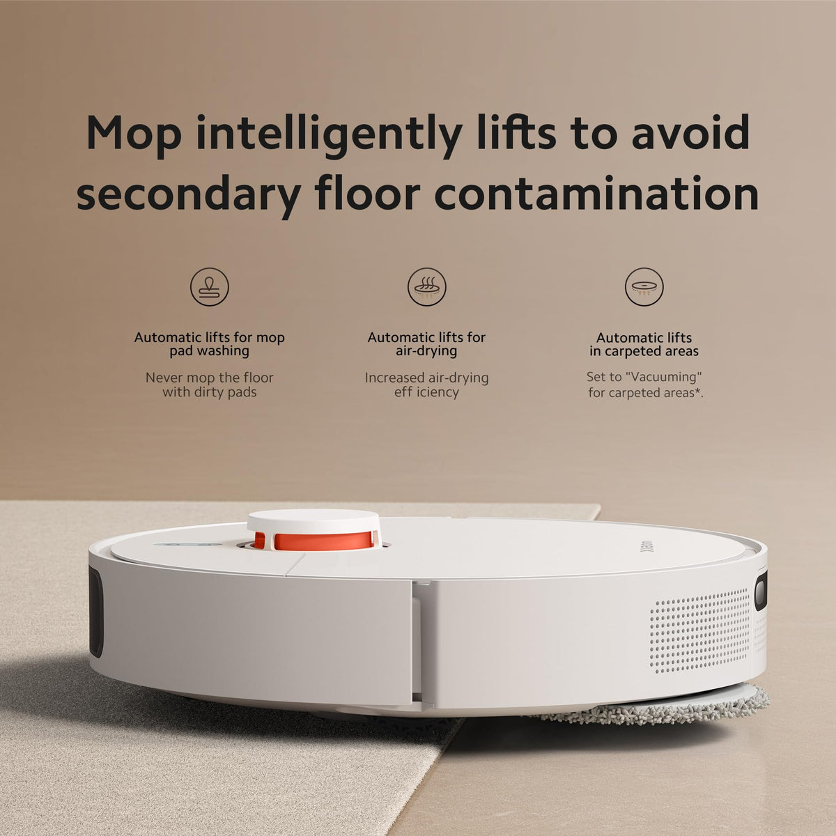 XIAOMI X20+ Robot Vacuum Cleaner with Mop Function and Lifting Mop, 6000 Pa