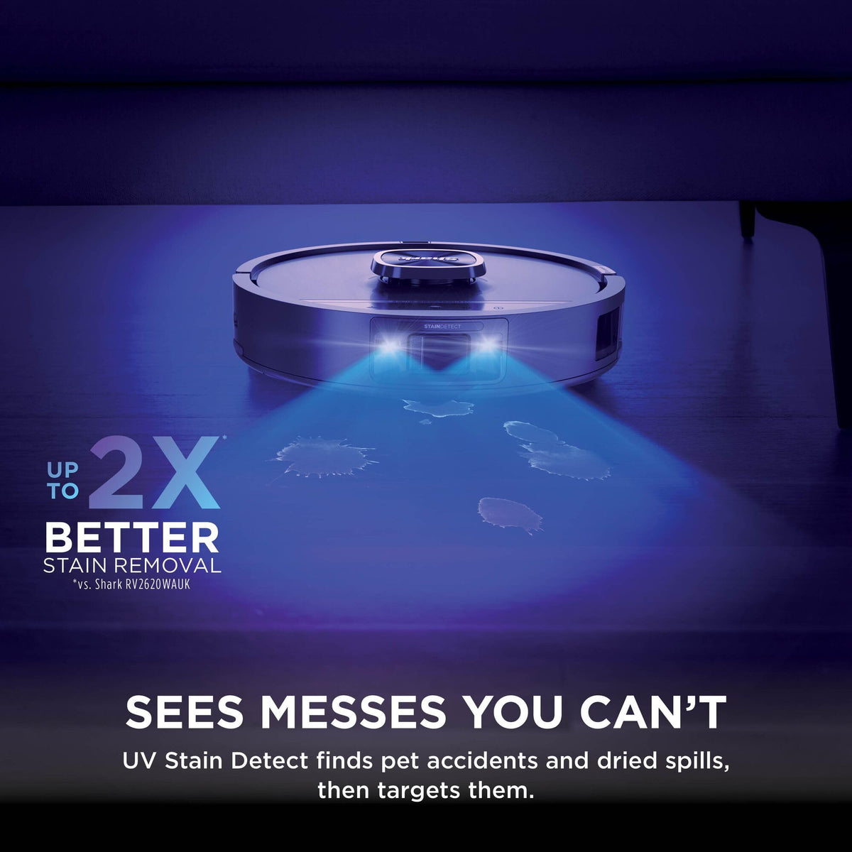 Shark PowerDetect UV Reveal Robot Mop and Vacuum, Black, AV3020XEUK