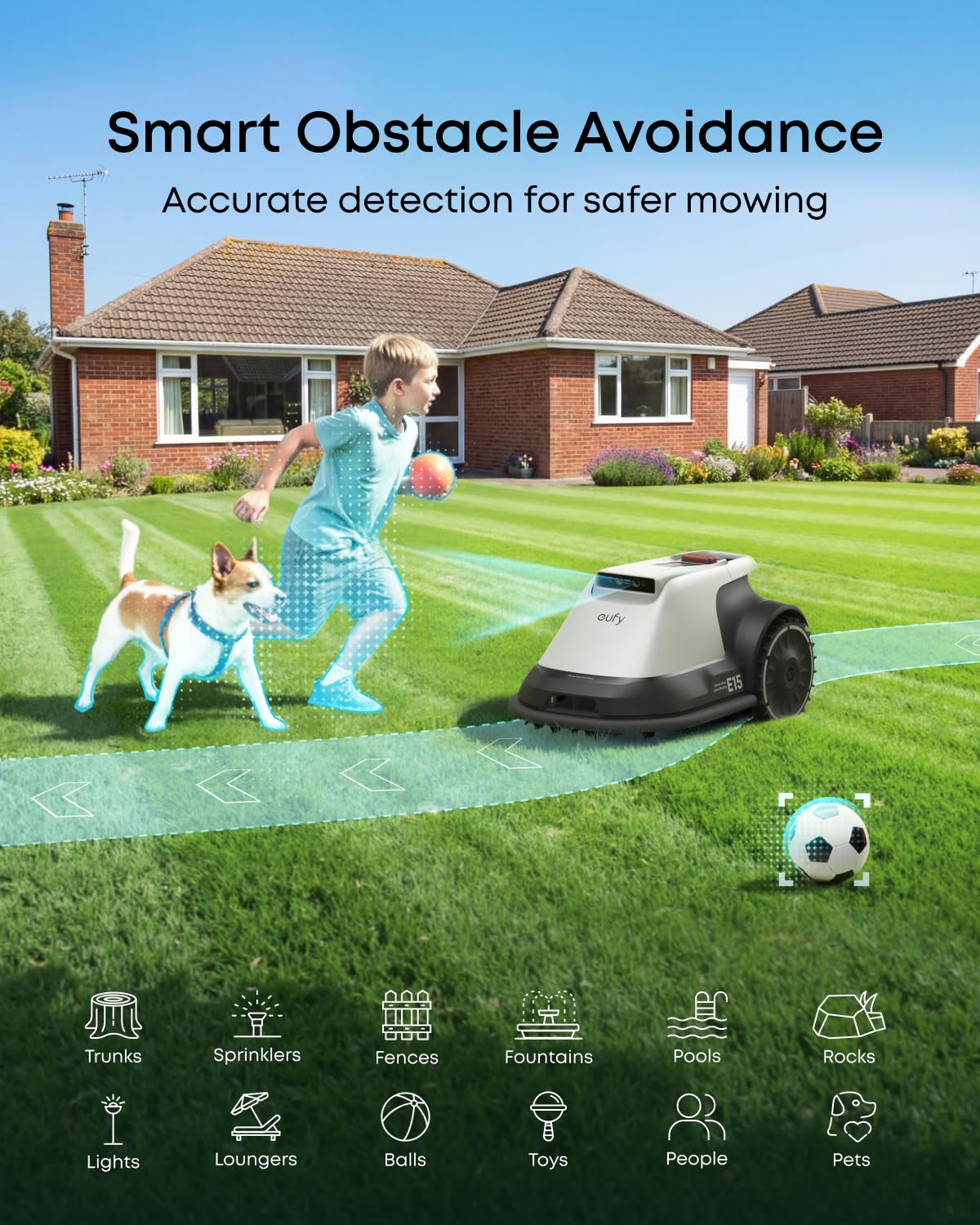 eufy Robot Lawn Mower, E15, Wire-Free with a Stable Signal