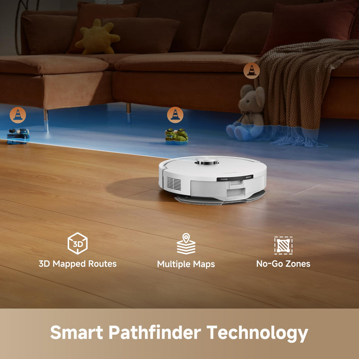 dreame D20 Air Plus Robot Vacuum and Mop with 20,000Pa Suction Power
