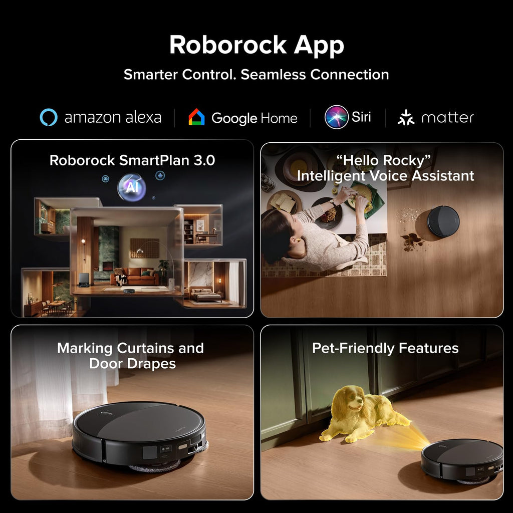 roborock Saros 20 Set Robot Vacuum Cleaner with Mop, 36,000 Pa Suction