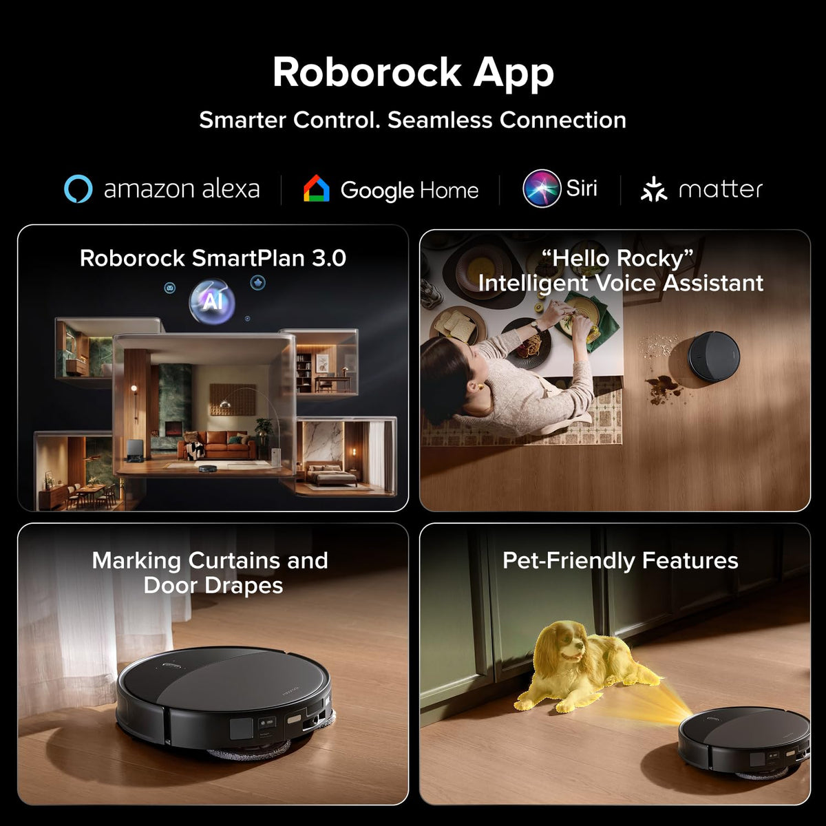roborock Saros 20 Set Robot Vacuum Cleaner with Mop, 36,000 Pa Suction