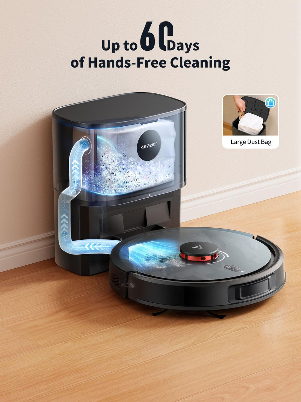 Robot Vacuum Cleaner with Mop, 10000Pa Self-Emptying Robot Vacuum and Mop, Laser Navigator with Smart Mapping Robot Vacuum,180Min Runtime, Schedule, App Alexa Voice Control for Pet Hair/Carpet,Q10 Pro
