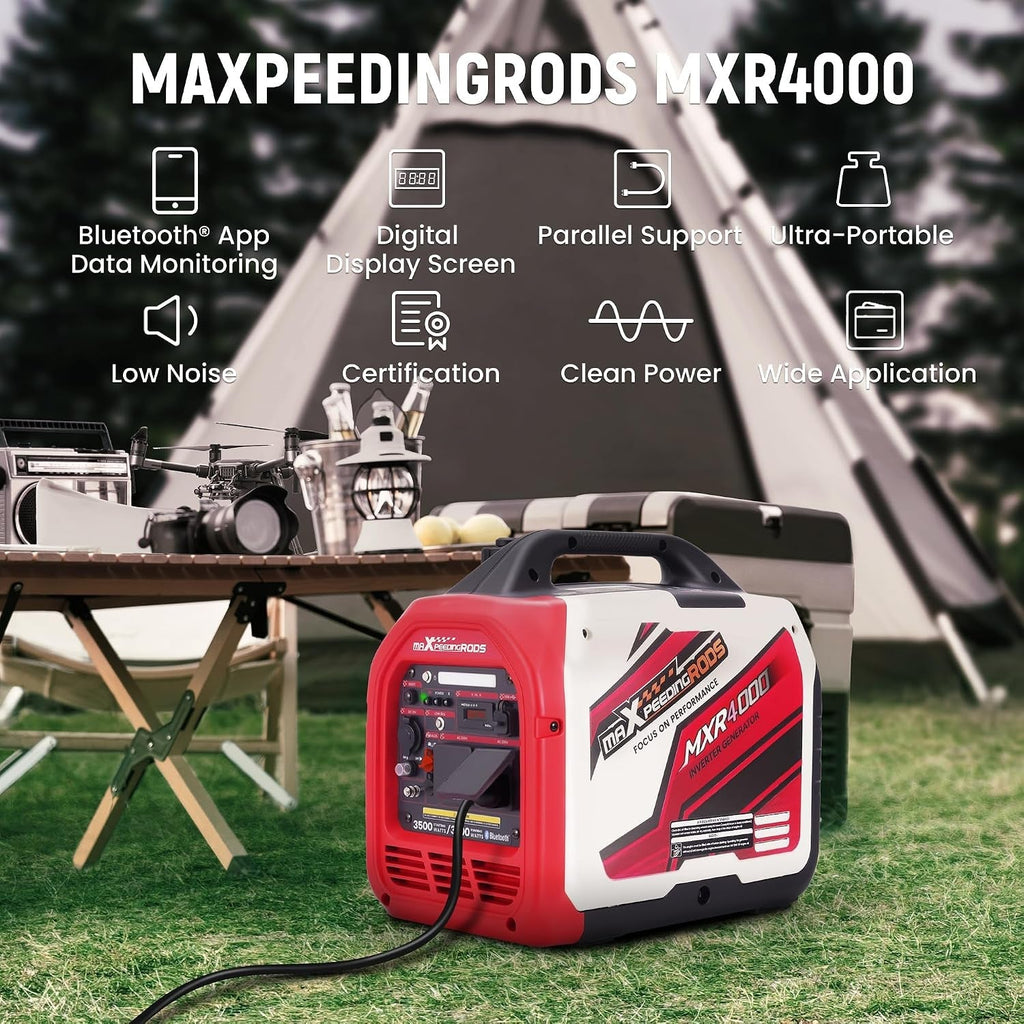 3500W Portable Inverter Generator with App Data Monitor