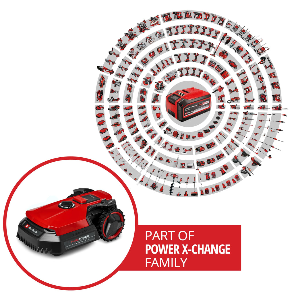 Einhell Robot Lawnmower 18V, Long-Life Battery, App Control
