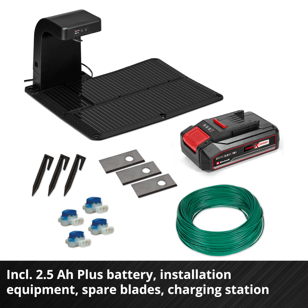 Einhell Robot Lawnmower 18V, Long-Life Battery, App Control