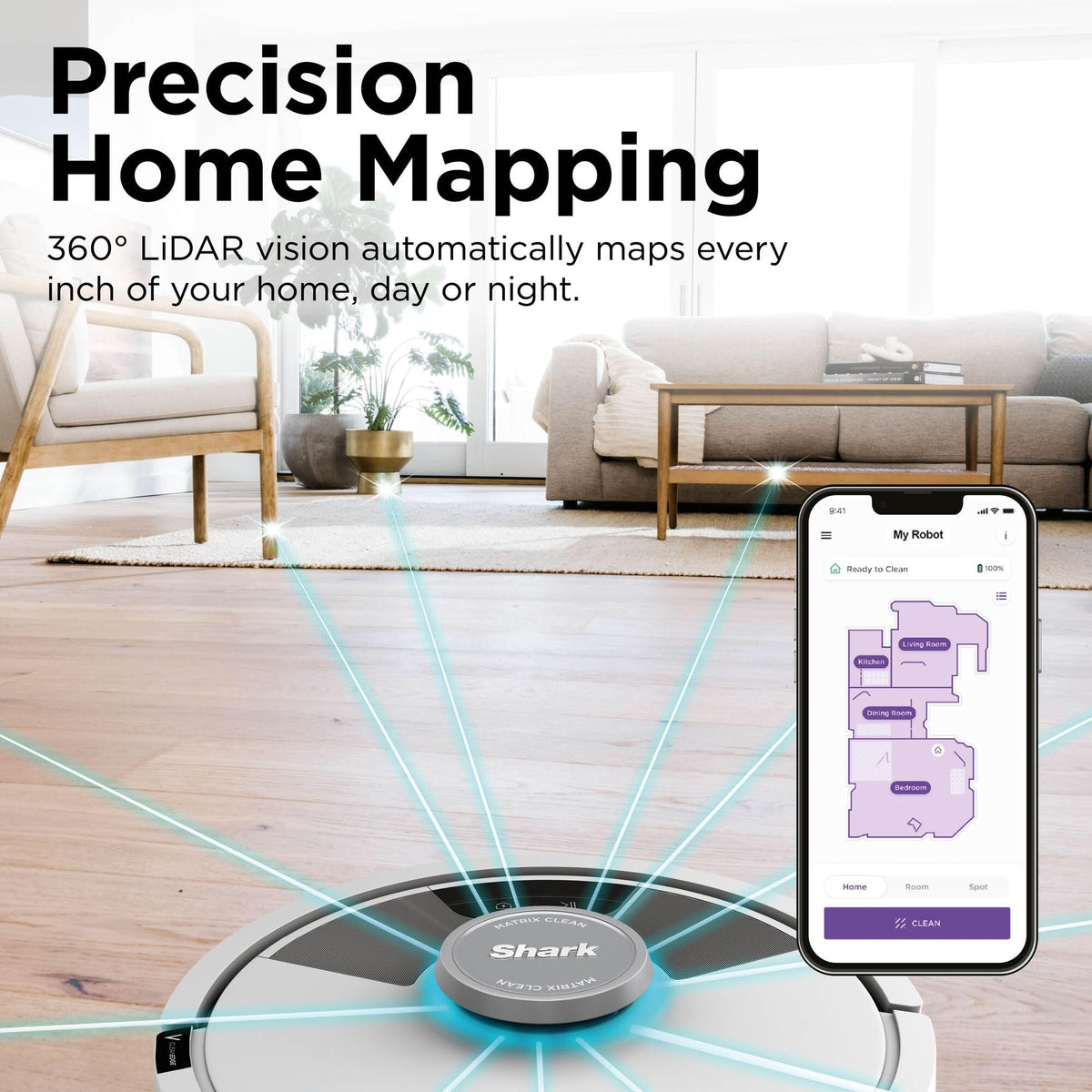 Shark Matrix Plus 2-in-1 Robot Vacuum and Mop with Self-charging Base, Grey